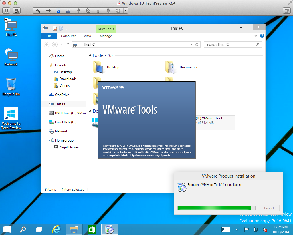 how to install windows 7 on vmware