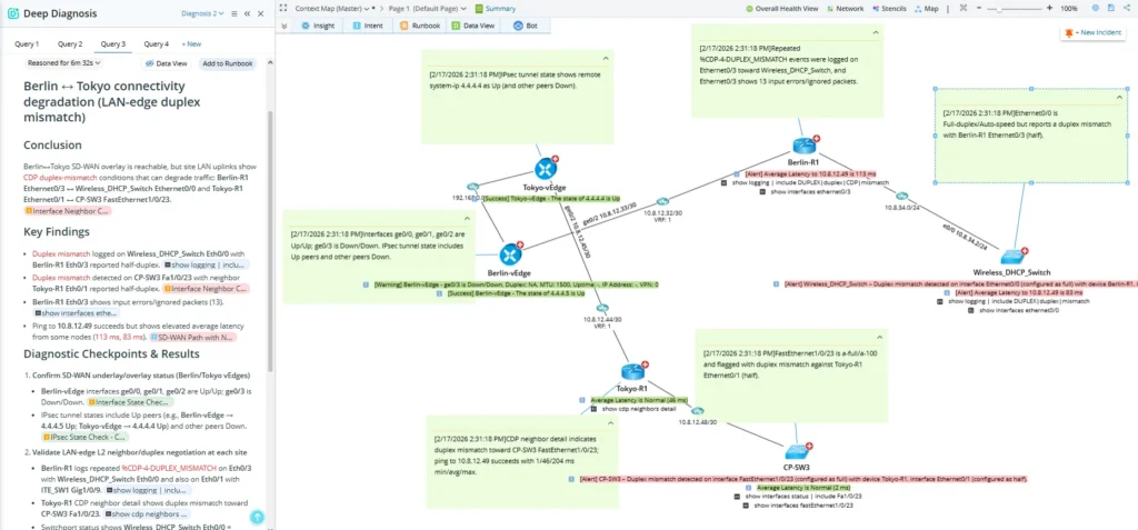 NetBrain 12.3 AI Deep Diagnosis